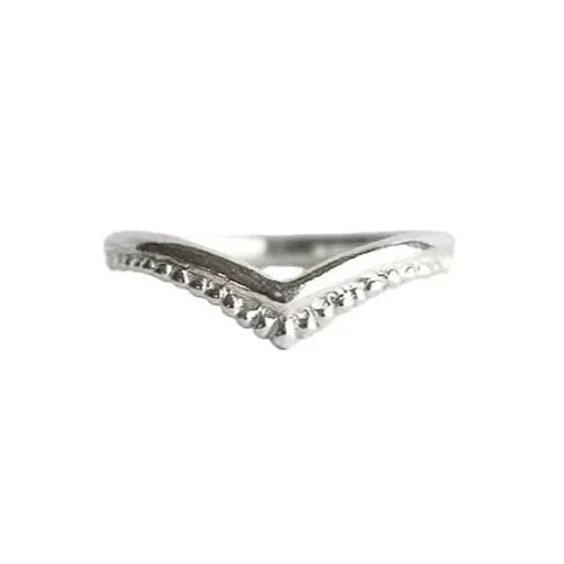Starfish Wishbone Ring Silver