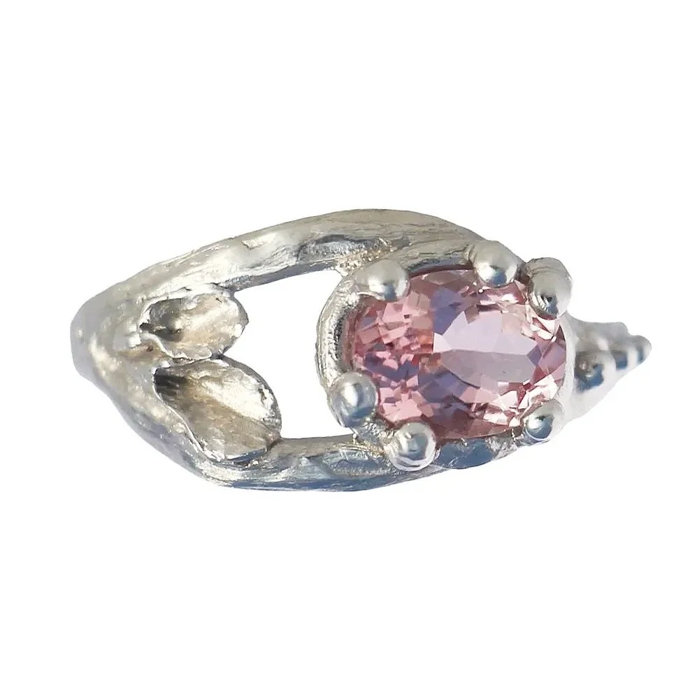 Wonder Morganite New Island Platinum Ring