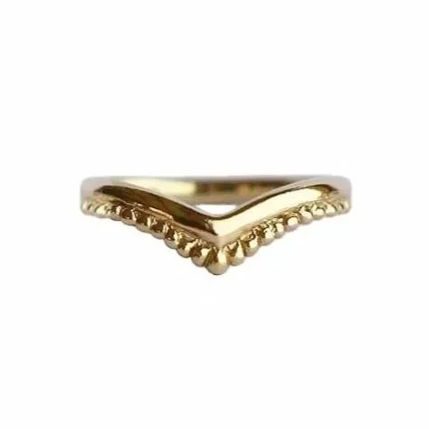Starfish Wishbone Ring 14k Yellow Gold