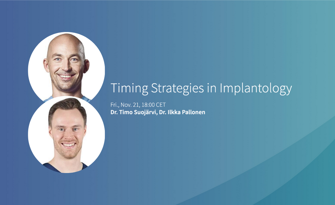 Webinar 21.11.2025 – ITI Academy Live: Timing strategies in Implantology