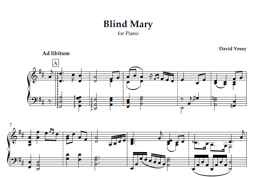 Blind Mary arr. David Vesey