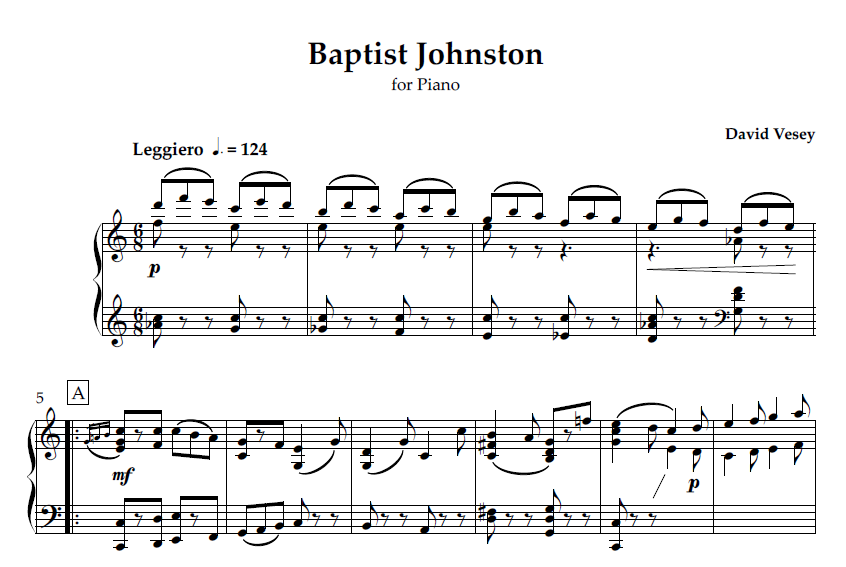 Baptist Johnston arr. David Vesey