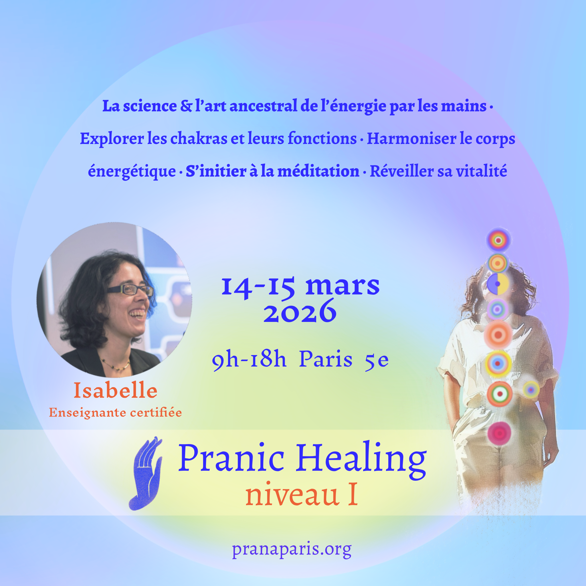 Pranic Healing Niveau Base avec Isabelle