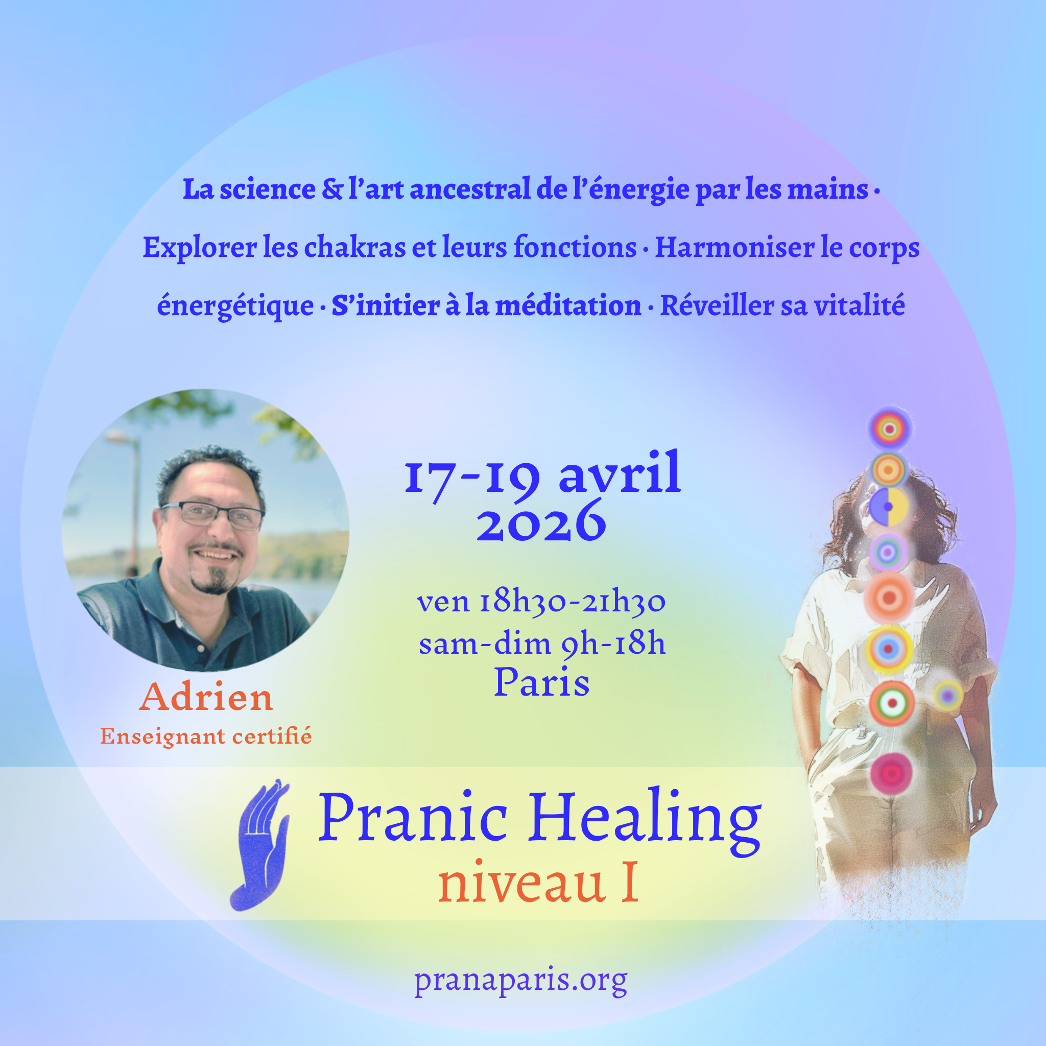Pranic Healing Niveau Base avec Adrien