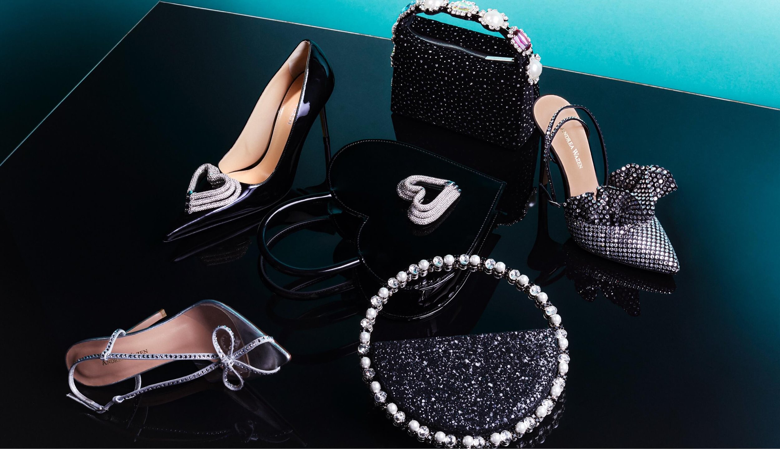WOMEN ACCESSORIES - BAGS, SHOES pairings - evening shoes & matching clutches etc. incl Mach & Mach, L'Alingi, Andrea Wazen, Judith Leiber.jpg