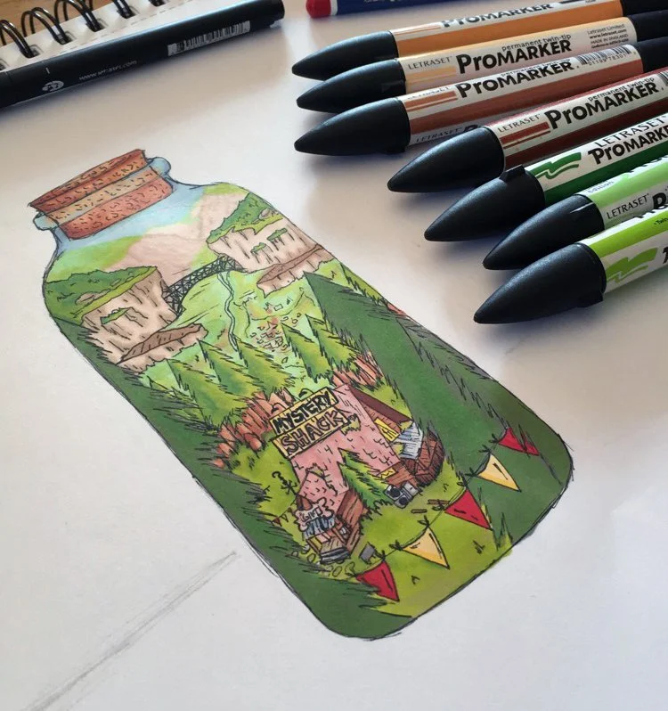 Gravity Falls TV series in a bottle