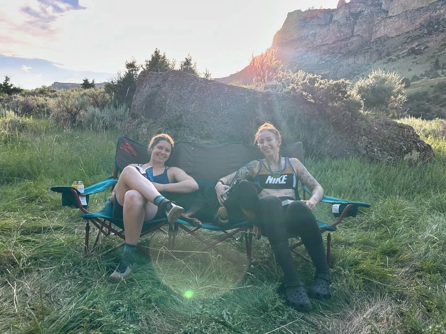 Some firsts on this trip:

-First time caught outside in a hail storm
- First time sleeping in a car dealership parking lot
-First 12 outdoors 🥹🤝

~Gladiators