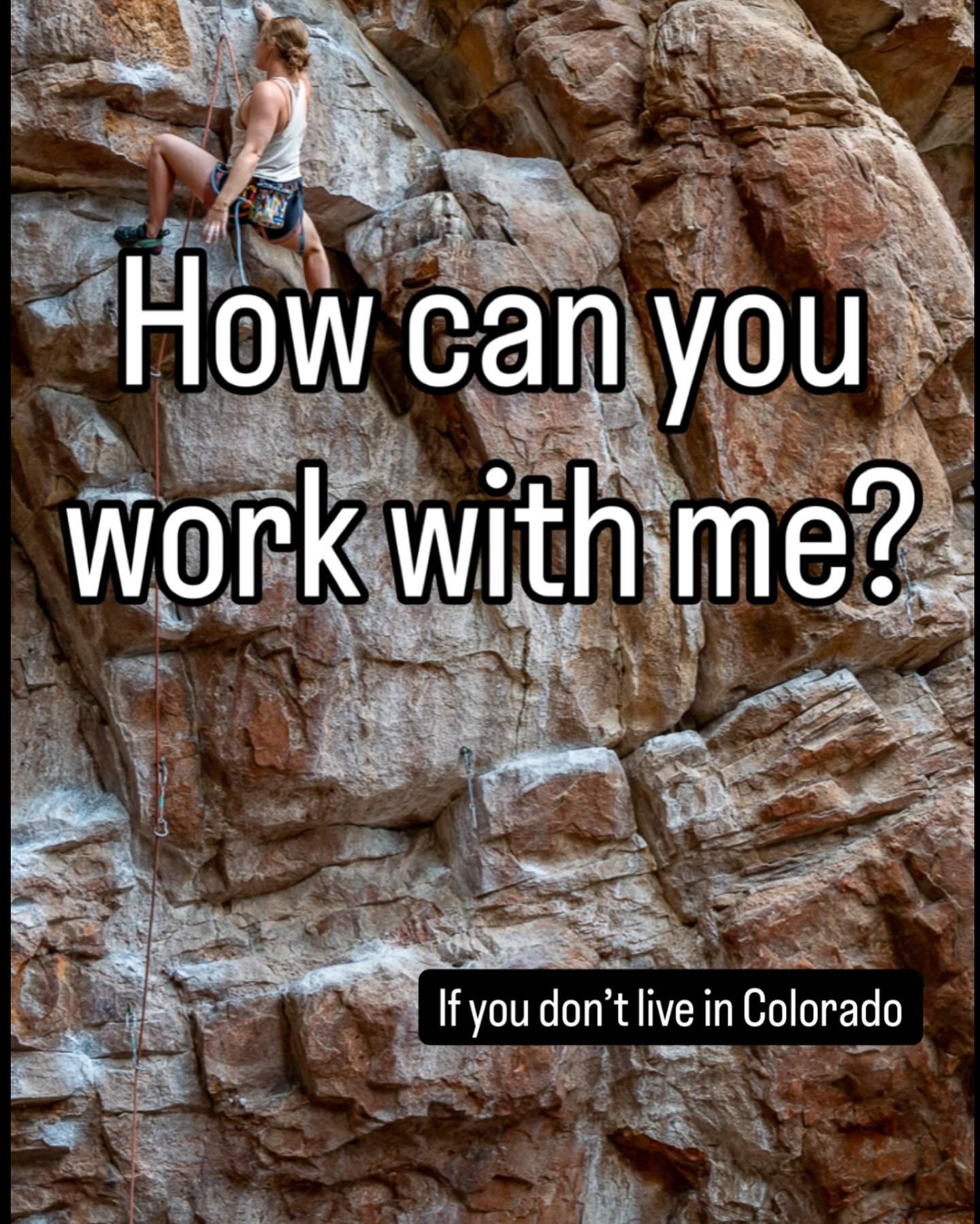 Don&rsquo;t live in Colorado and want to work with me? No problem. I offer multiple virtual services that provide guidance and support every step of the way whether in your rehab or training goals.

Comment or DM me &ldquo;VIRTUAL&rdquo; for next ste