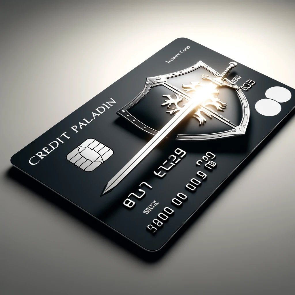 DALL·E 2024-05-19 14.01.57 - A highly detailed and photorealistic image of a credit card with a shield and sword emblem, symbolizing protection and strength. The credit card shoul.jpeg