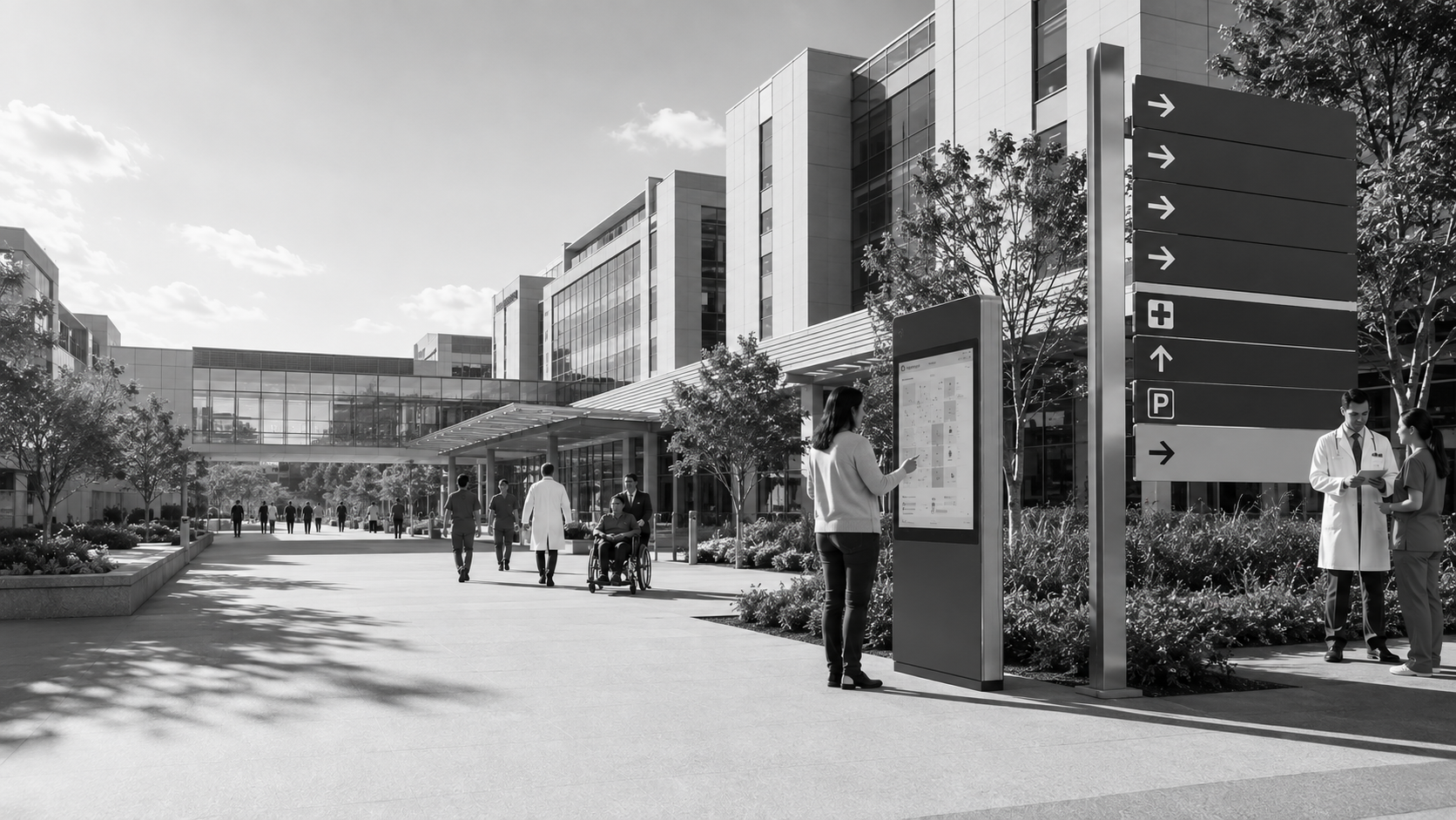 What is a Multi-Building Hospital Signage System?