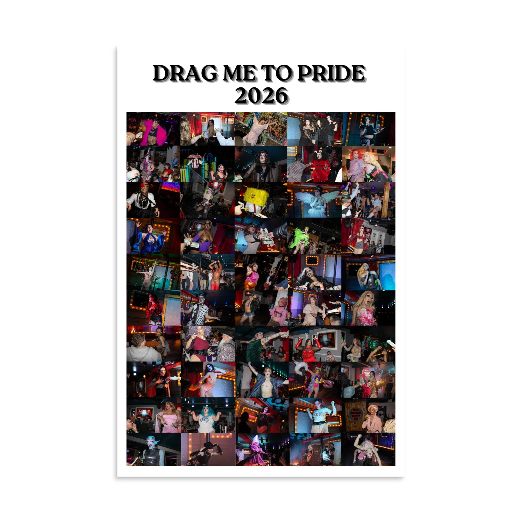 Drag Me To Pride 2026 Poster - White Version