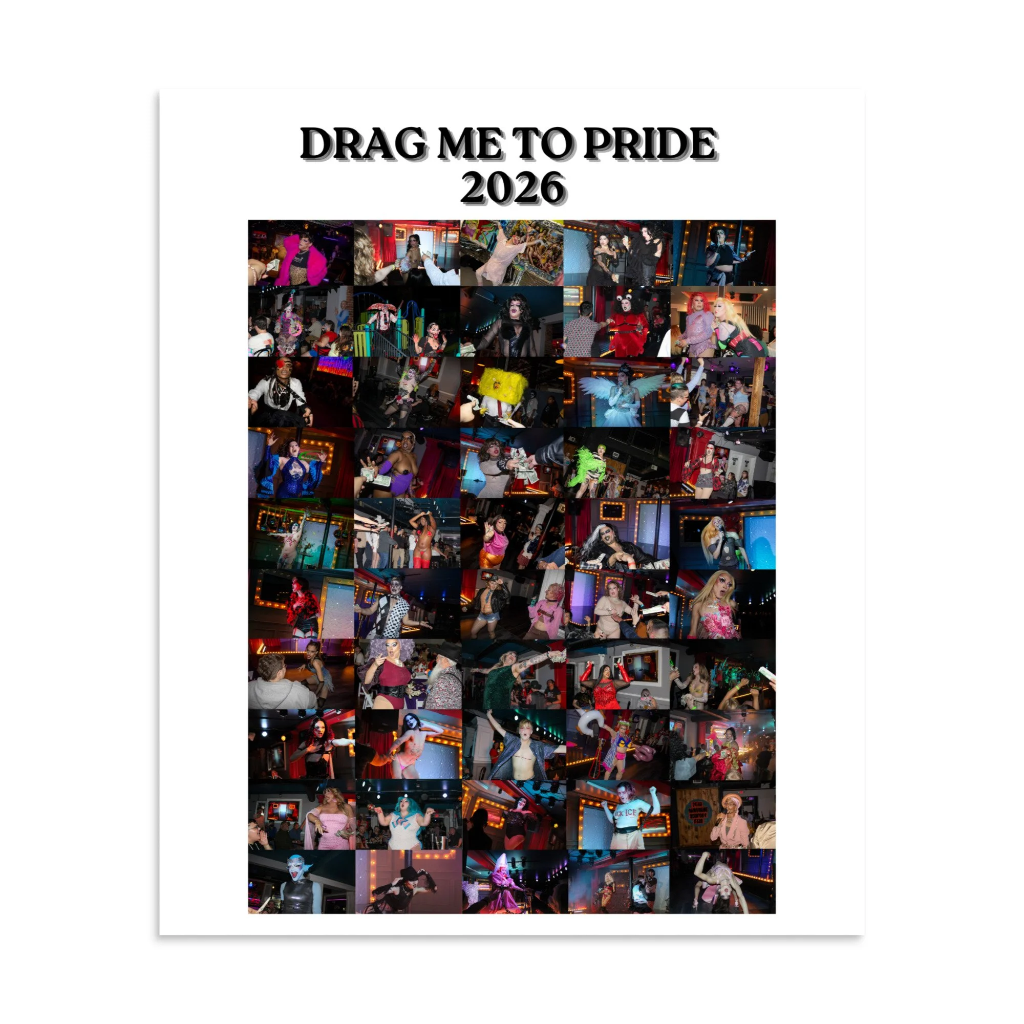 Drag Me To Pride 2026 Poster - White Version