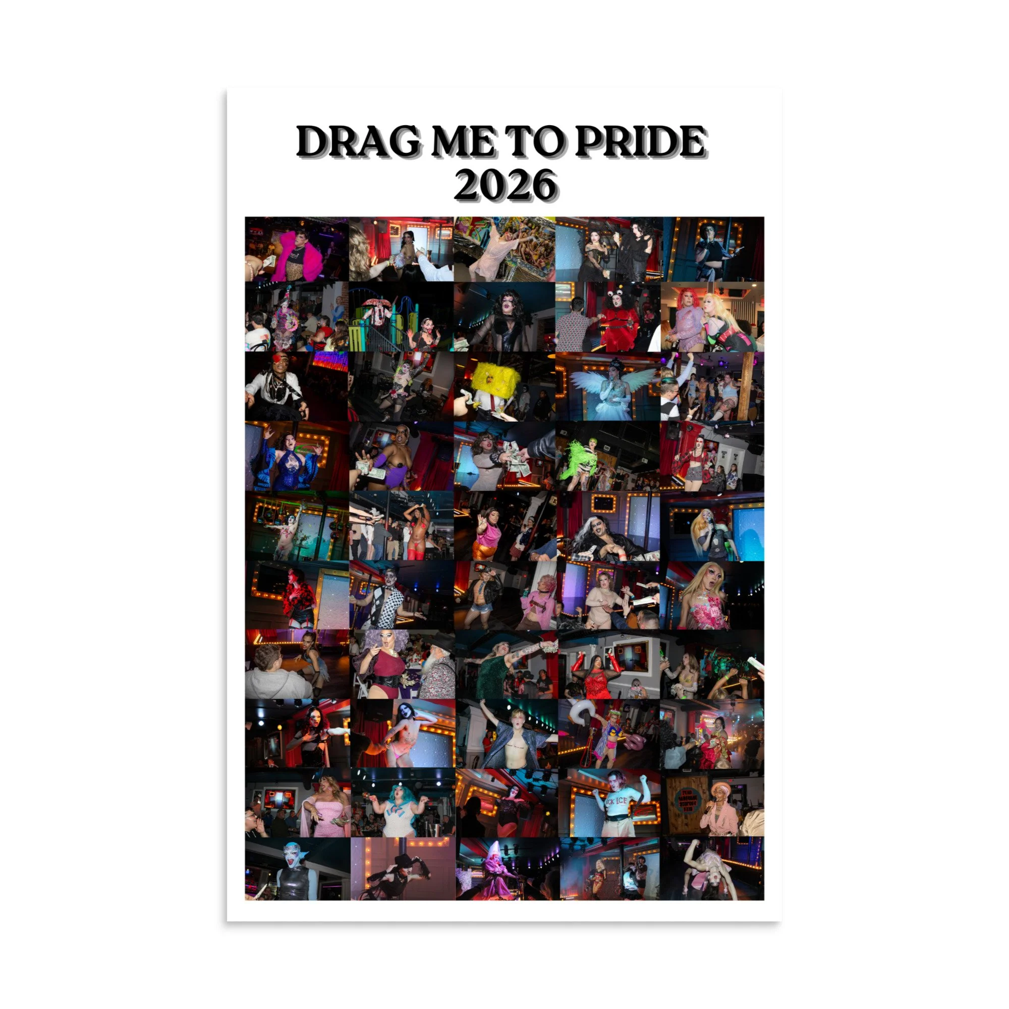 Drag Me To Pride 2026 Poster - White Version