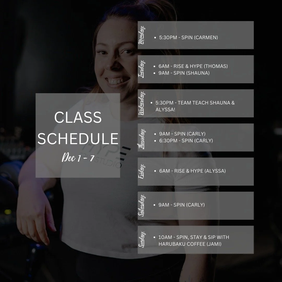 Happy December! As the holidays get closer, remember YOU are important, too. Fill your cup with a soul-filling spin class or infrared pod session so that you can show up happier and stronger in your life. 

Join @shauna.lynn1 and @cardiocollective_al