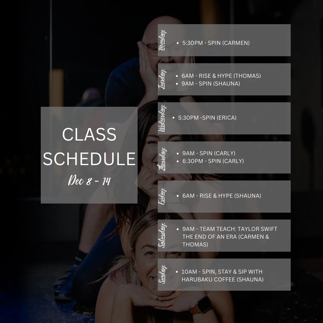 When life feels extra busy, a reset is even more meaningful. Invest about 45 minutes in a soul-filling spin class OR about 30 minutes in a healing pod session this week. 

You'll find yourself with more energy and a more positive outlook on, well, ev