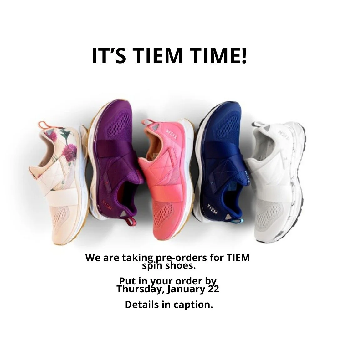 Is it time for a fresh pair of Slipstreams? Or maybe you want to try TIEM's newer Lynx style? 

Having your own pair of spin shoes can make your ride feel even better. We are now taking a TIEM pre-order!

Here's what you need to know. 😊

How to orde