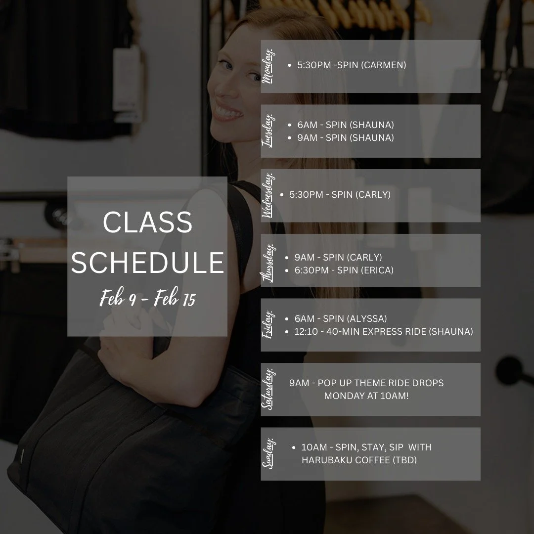 We're better when we ride together. High fives, encouragement, and a little extra love in the studio this week. Here's what we've got for you, HYPE fam!

NEW! Join @shauna.lynn1 on Fridays for a 40-min express lunch hour ride starting at 12:10pm. 🔥
