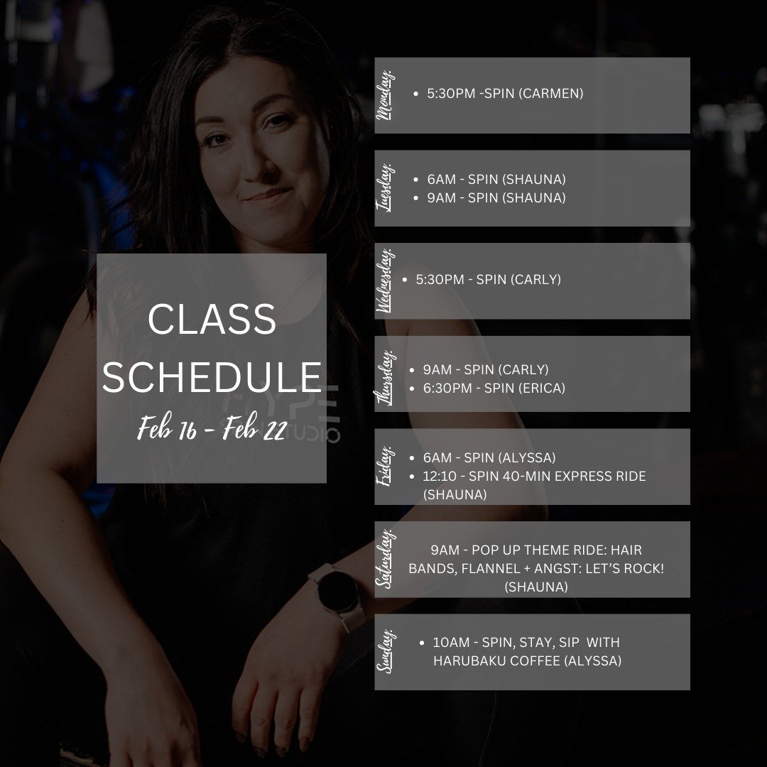 Someone in the room might need your smile, your high five, or your bike beside them. Let's ride together this week!

Here's what we've got for you, HYPE fam:

💫NEW class time! Lunch hour noon 40-minute express ride Friday at 12:10pm with @shauna.lyn