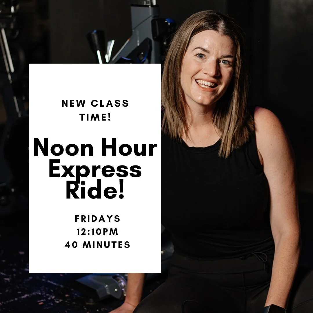 NEW class time! 💫

Join @shauna.lynn1 for a 40-minute Noon Hour Express Ride Fridays at 12:10pm.

Exactly the same as the regular class you love, except we've shaved off five minutes so it nicely fits into your lunch hour. 

Heading back to work aft