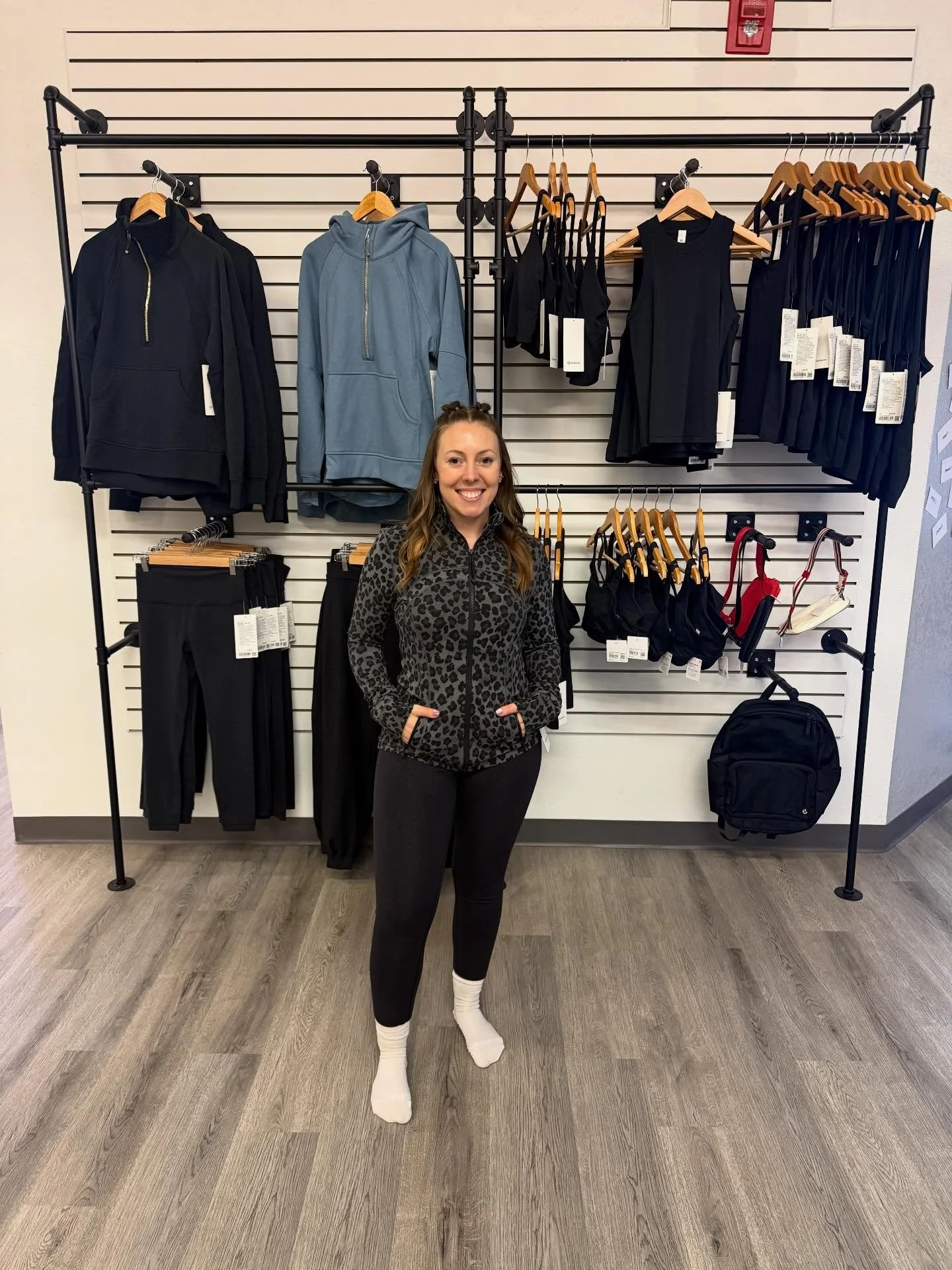 Some NEW outfit inspo &mdash; just in time for the weekend! 

Carmen is wearing:
✨ lululemon Define Jacket Nulu in True Leopard (also available in black)

Shauna is wearing:
✨ lululemon Funnel Neck Half Zip Hoodie in Steel Blue
✨ lululemon Daydrift H