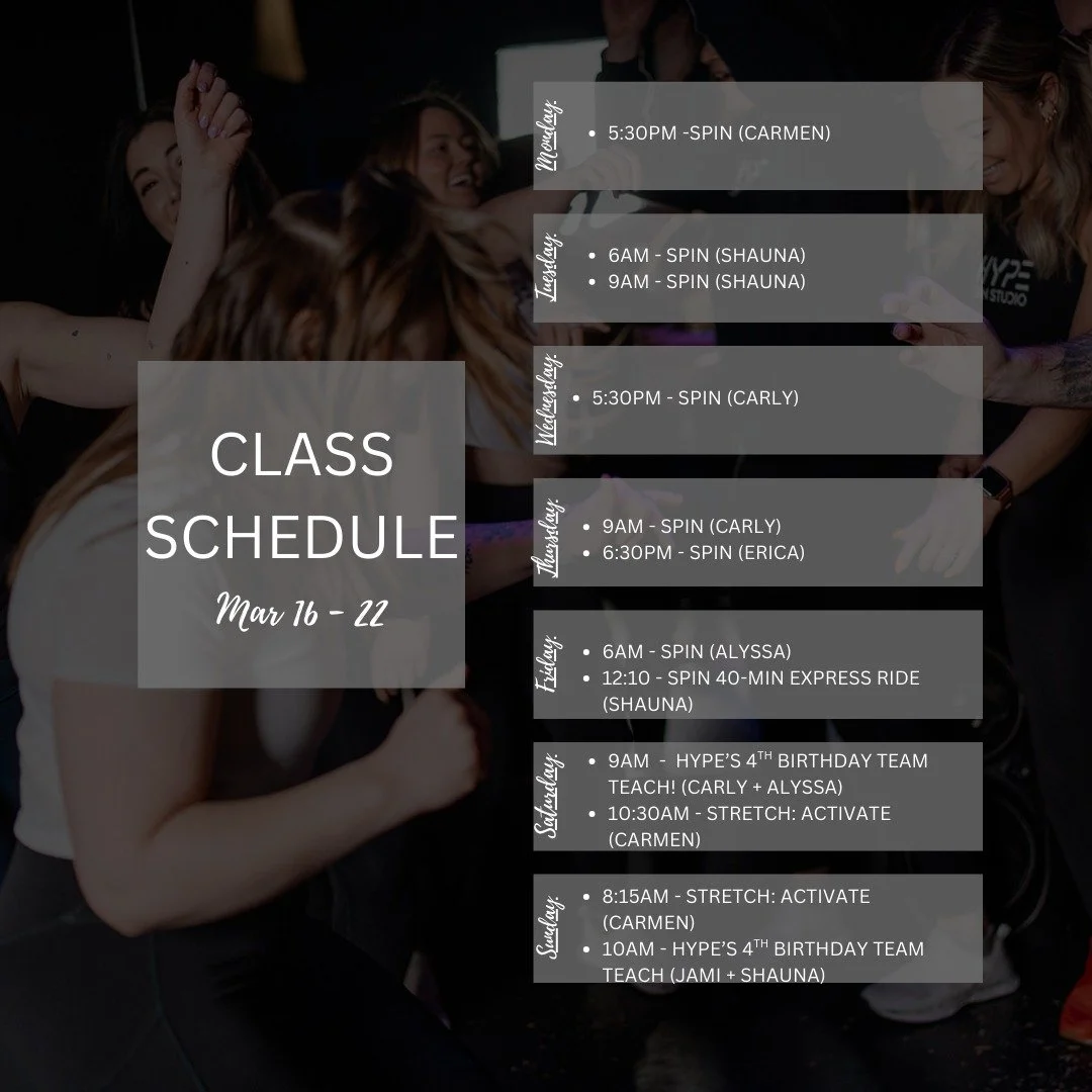 What starts as one ride can turn into years of strength. This week we are celebrating FOUR years of HYPE and the incredible community that built it. 

We have a fun birthday planned for the weekend and we can't wait to celebrate with you all!

Here's