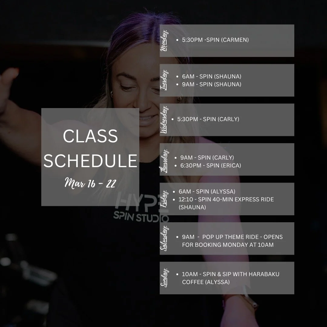 Your routine is your superpower. Book your rides, plan your recovery and let your consistency carry you through this week! 

Here's what's happening in the studio:

💫Saturday 9am Theme Ride Pop Up! Goes live Monday at 10am.
💫Join us Sunday at 10am 