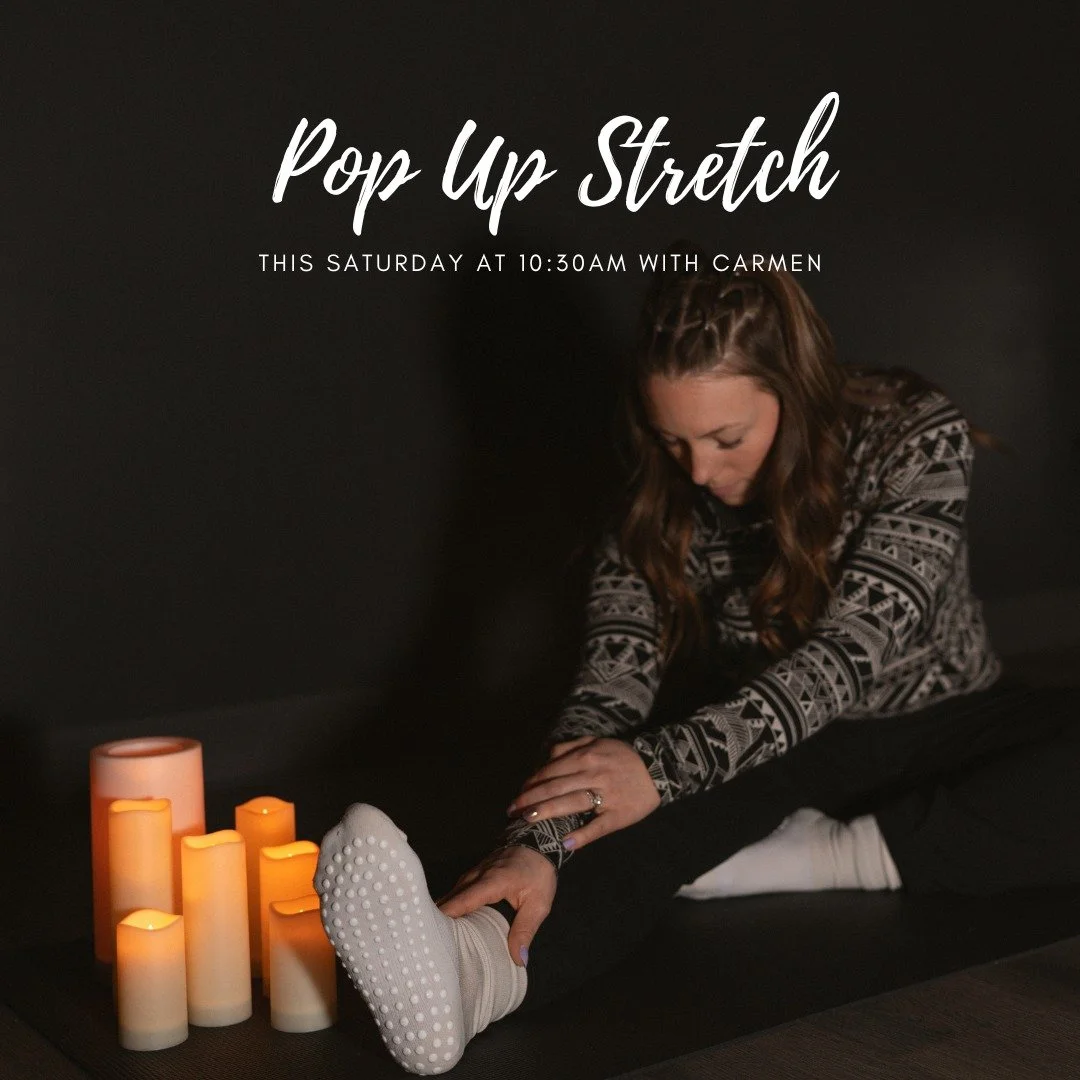 Join @carmenonabike for a Pop Up Stretch class this Saturday, April 25 at 10:30a.m. ✨

Move through deep, effective stretches (without forcing anything) with lots of guided cueing to help you stay connected, supported and engaged the whole way throug