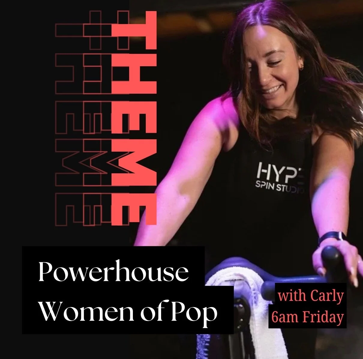 This Friday @ 6am join @spinitwithcarly bright and early for a power-packed ride to some of pop&rsquo;s top female artists like Katy Perry, Kelly Clarkson, Celine Dion, Taylor Swift and more!

⭐️ Winner&rsquo;s choice! ⭐️ This theme was chosen by the