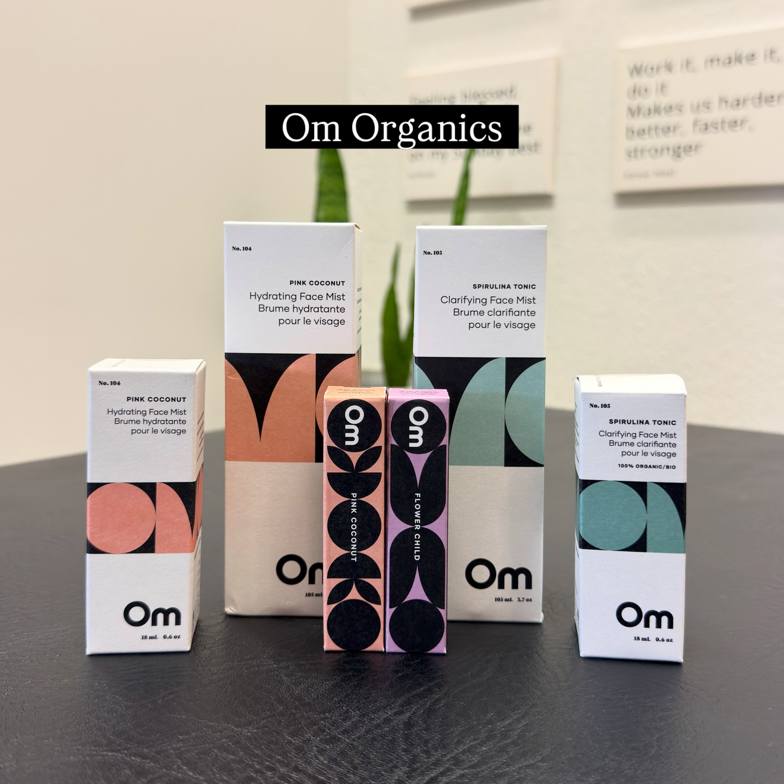 NEW Om Organics 🌿

⭐️ Spirulina Tonic Clarifying Face Mist (Full &amp; Mini size): Formulated with purifying helichrysum and vitamin-rich spirulina to deliver soothing relief and a clean canvas. Tone, hydrate and purify for a dewy and glowing comple