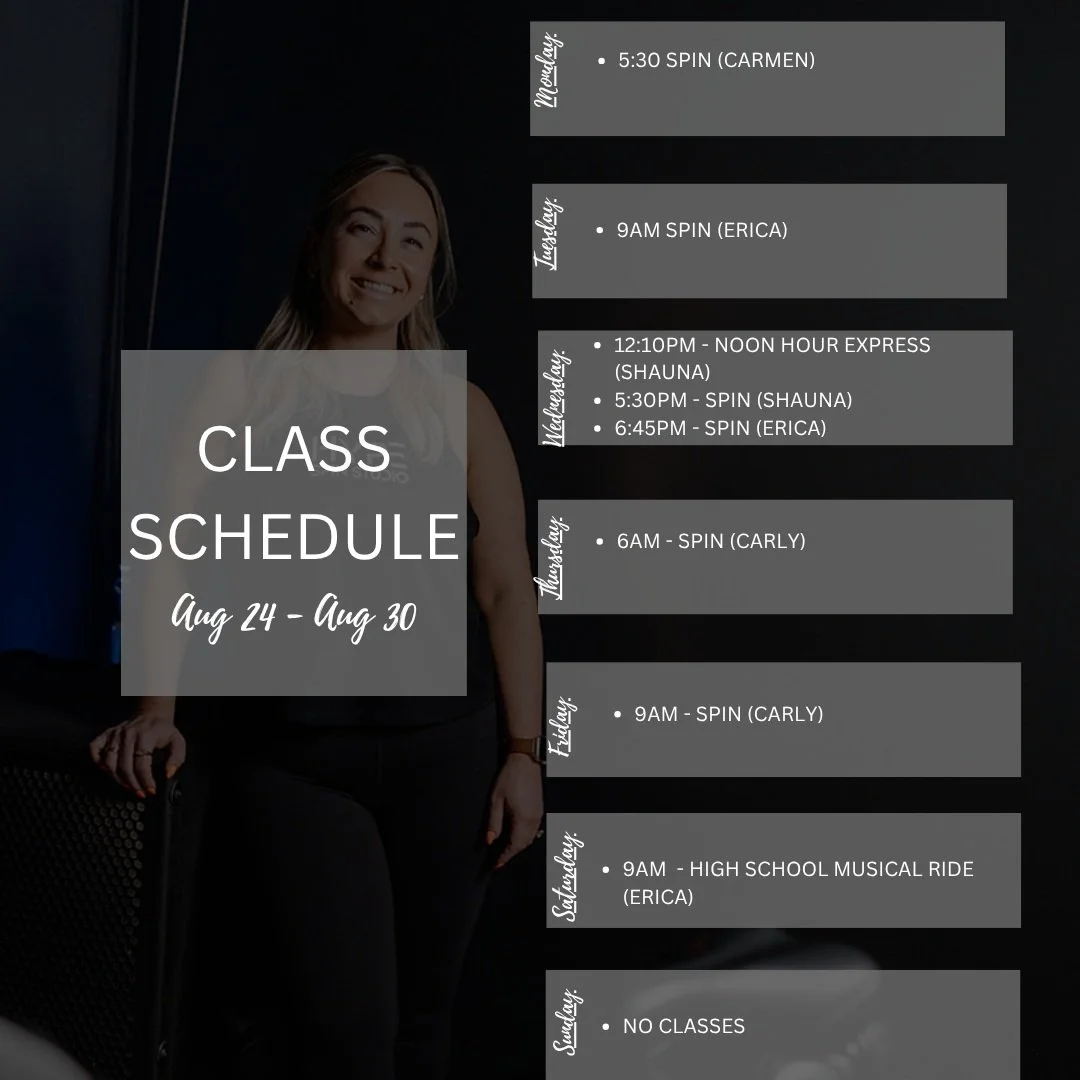 It's a new week and a fresh chance to make a little room for YOU. Book your ride and make time for a reset.

However your week is looking, we'll meet you where you are. 

Here's what we've got planned:

🎉Wednesday Friends Day is still on. Bring a pa
