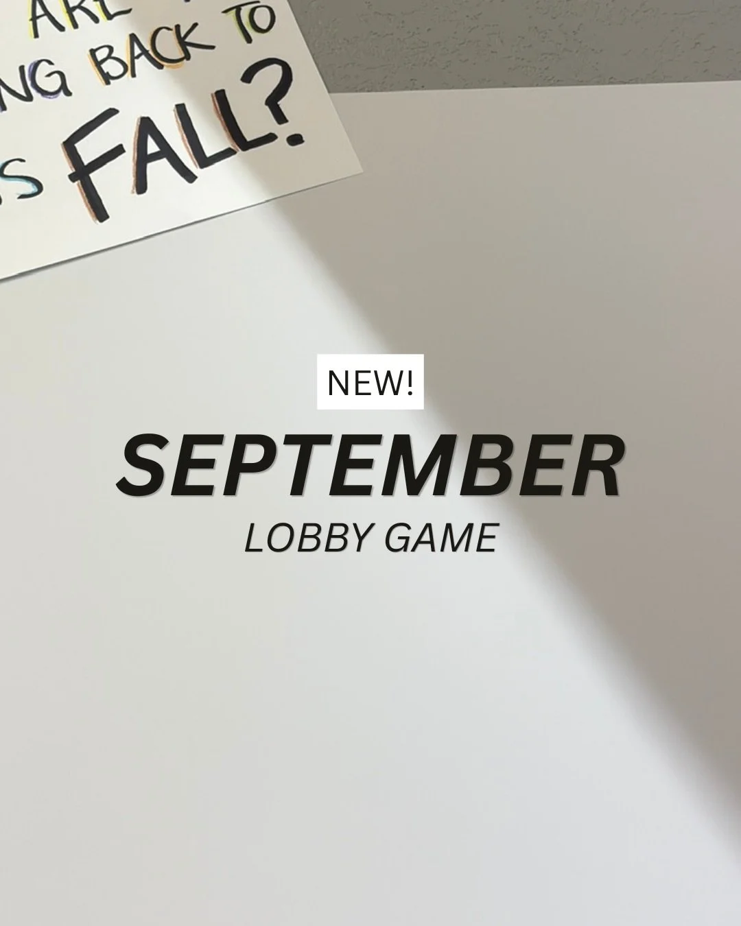 As we dive into fall, it&rsquo;s time to get back to YOU ✨

Check out our NEW September Lobby Game!

Here&rsquo;s how to play:

1) Attend a spin or stretch class
2) Write on the board what you are coming back to this fall
3) Write your name below it 