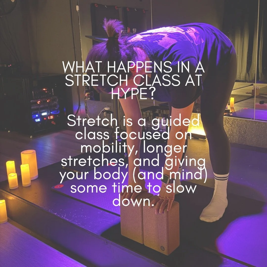 A little look at what happens in Stretch class at HYPE. 🖤 Move how you feel. Take what you need. 

www.hypespinstudio.com/classes