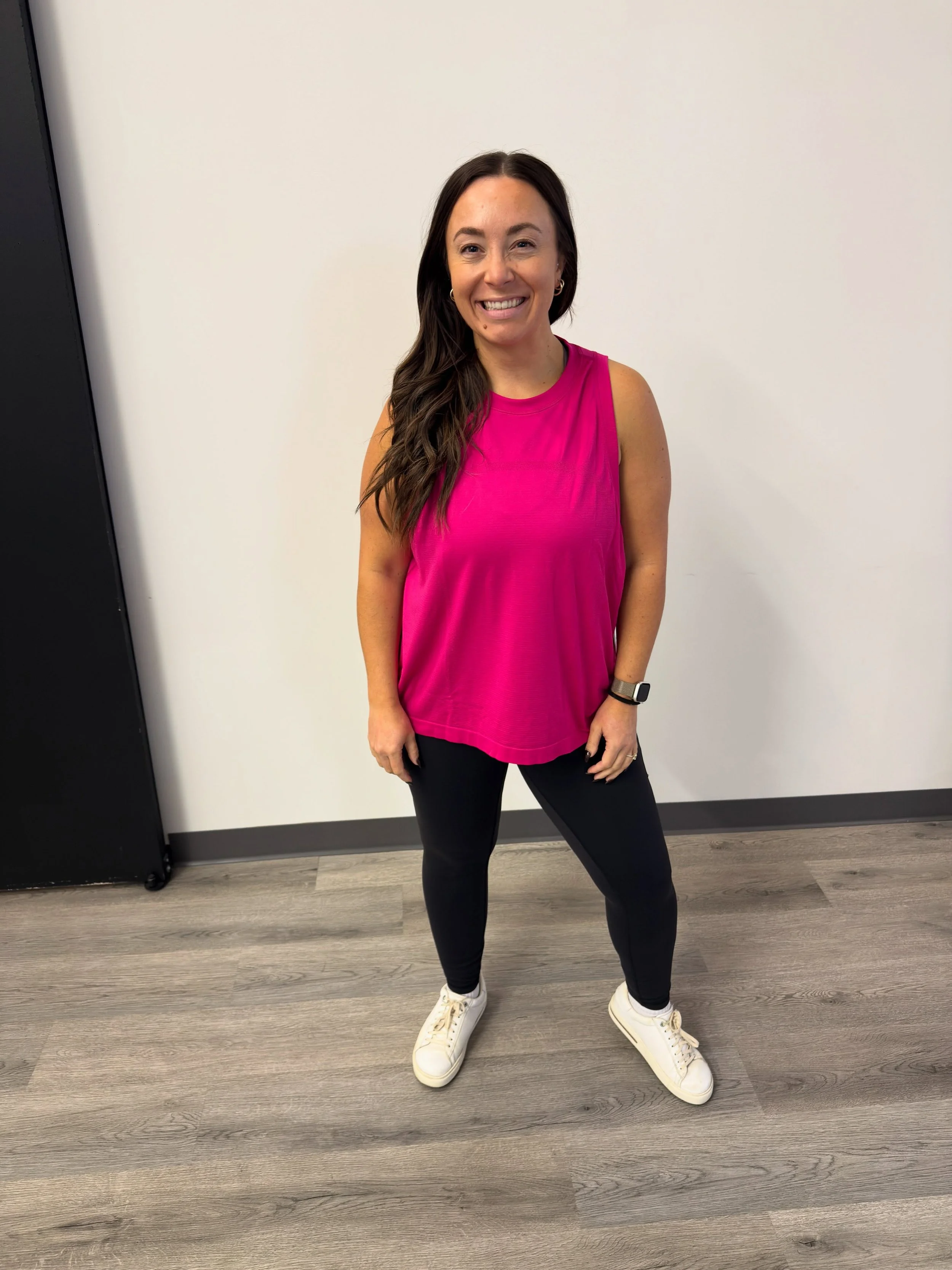 If you&rsquo;re back in routine, but you could use one more tank top in the rotation, we&rsquo;ve still got these cuties from lululemon. 🫶

Carly is wearing:

✨Swiftly Relaxed Tank Top Hip Length Updated Fit in flare pink in pic one. Sizes 4 and 12 