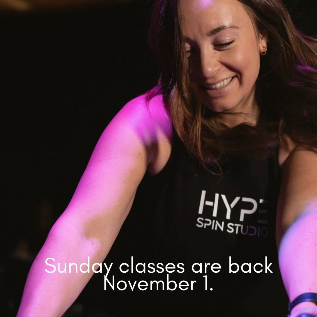 Sunday morning spin is baaaack, baby! 🌞

Join us Sundays at 10am starting next week (November 1st). We can't wait to see you!