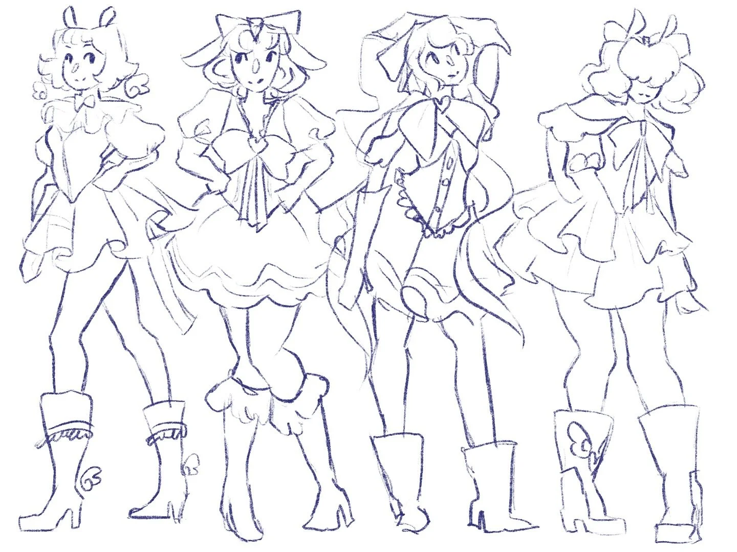 Magical girl sketches from a uni project <3 
.
.
.
.
.
#sketches #characterdesign #magicalgirl #magicalgirldesigns