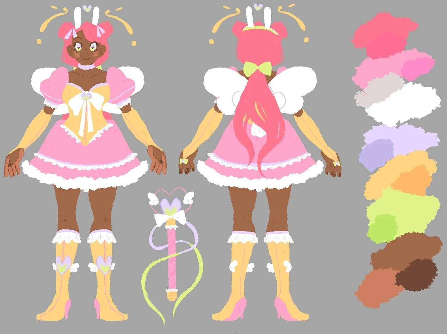 A very basic turnaround for this girlie I designed for my first proper animation project at uni <3
.
.
.
.
.
#magicalgirldesign #magicalgirlcharacterdesign #ualanimation #characterdesign #magicalgirl #characterturnaround