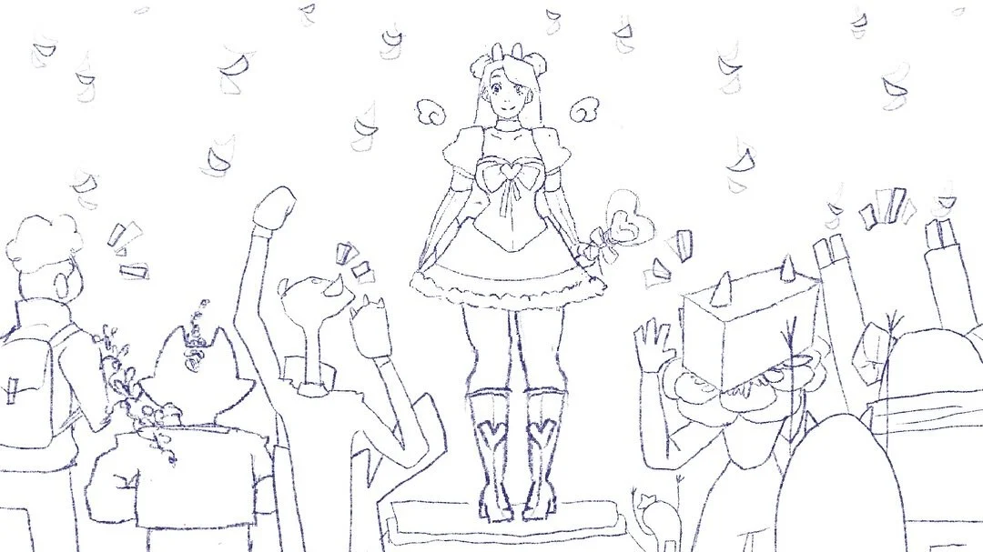 Some of the boards from this project - I&rsquo;ll be posting the animatic shortly :)) 
.
.
.
.
.
#storyboard #storyboarding #uniproject #magicalgirl #ualanimation