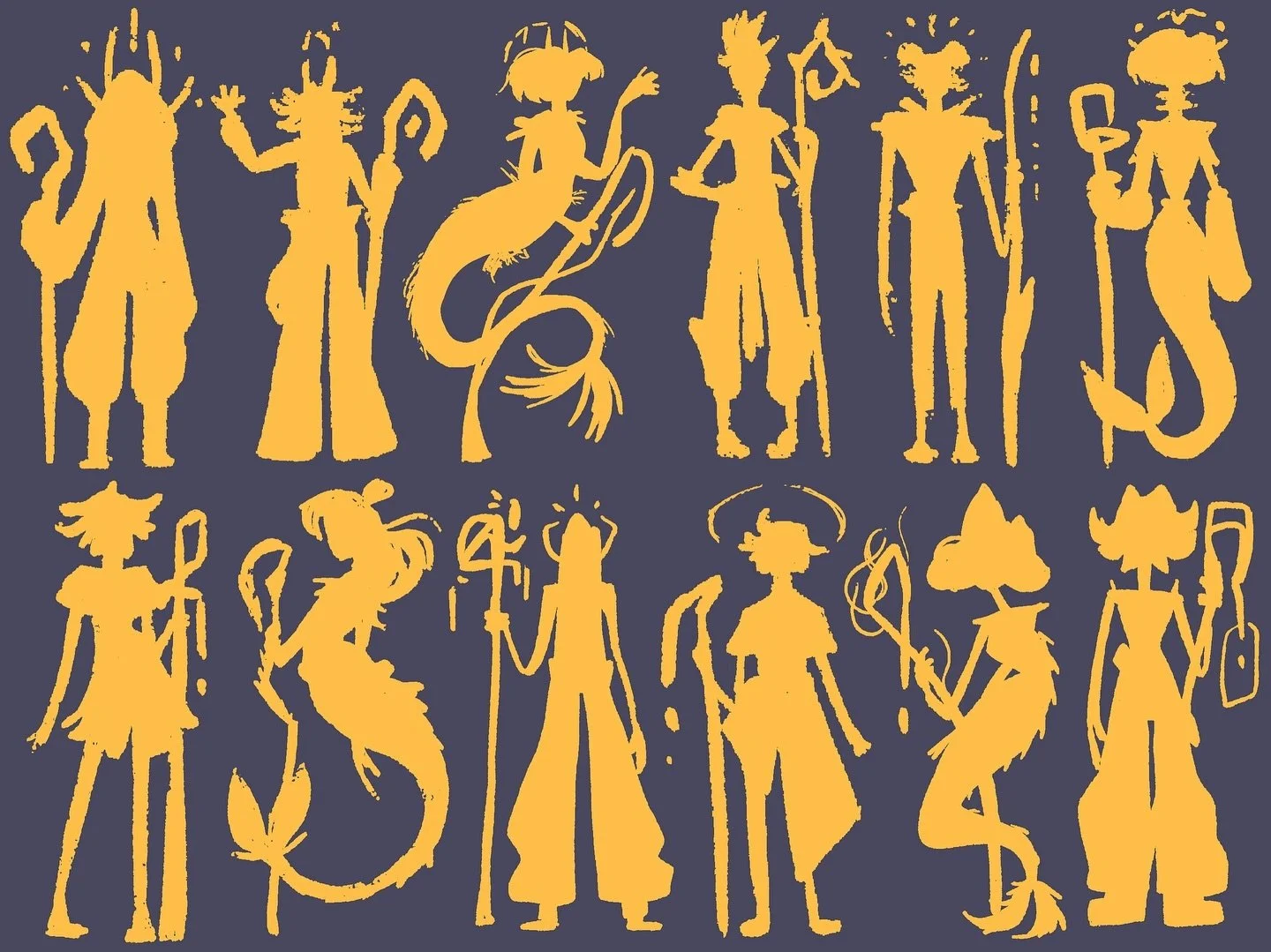 Some Mermaid silhouettes from 2022 :)) 
.
.
.
.
.
#mermaidcharacterdesign #charactersilhouettes #characterdesign