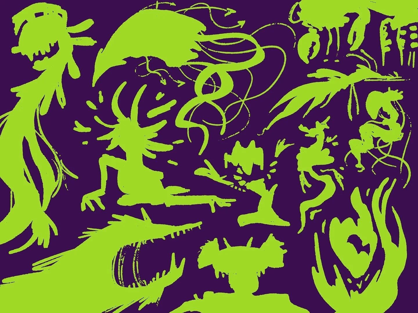 Some creature silhouettes from the same project as the previous post :)) - 2022
.
.
.
.
.
#creaturedesign #creature #creaturesilhouettes #underwatermonster