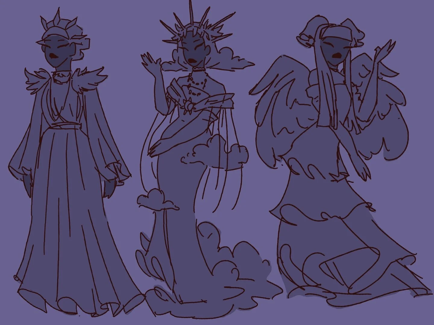 Sketches from uni :>
.
.
.
.
.
.
#doodledump #sketches #monsters #digitalart #pixelart #costumesketch