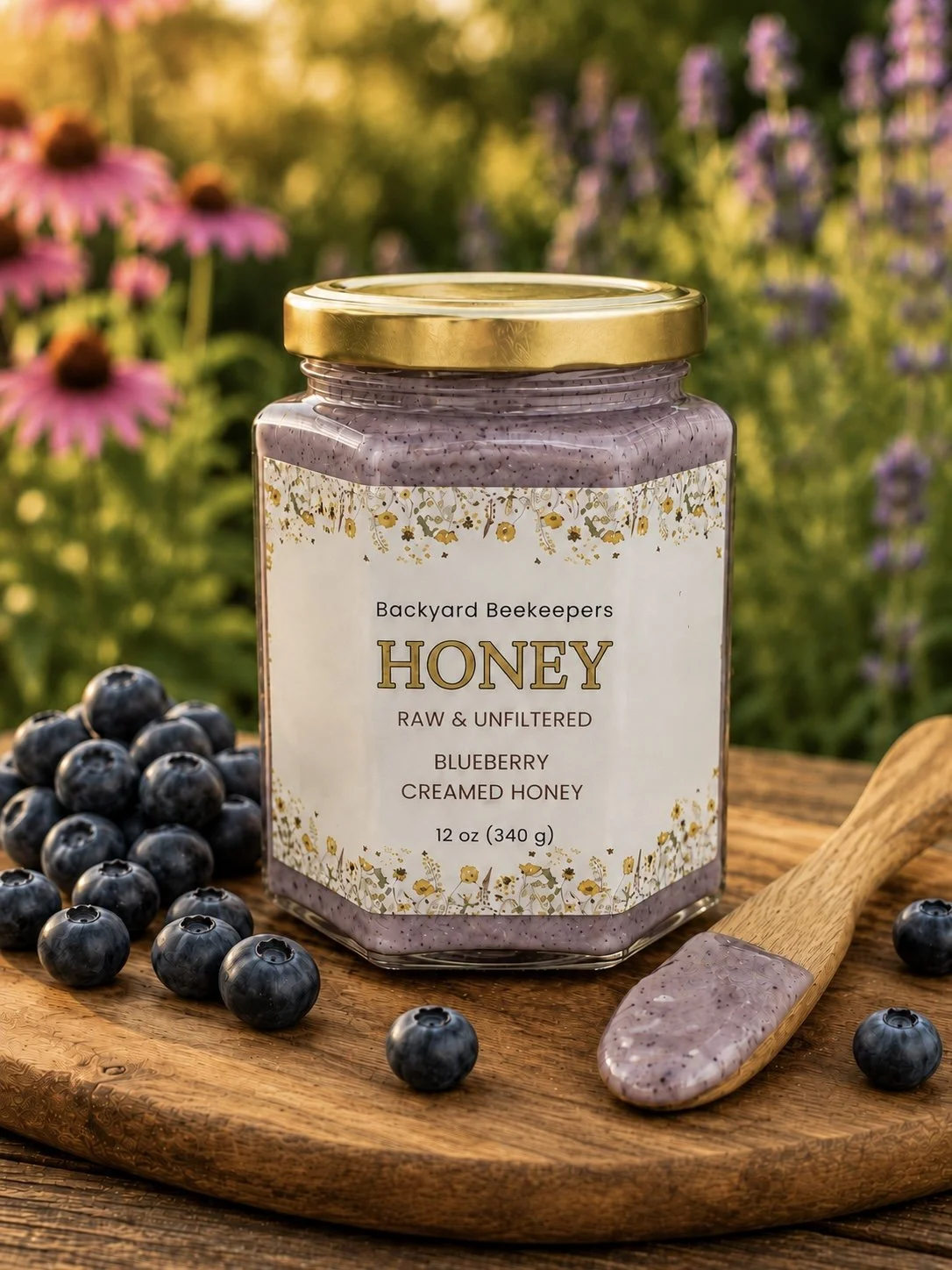 12oz Blueberry Creamed Honey