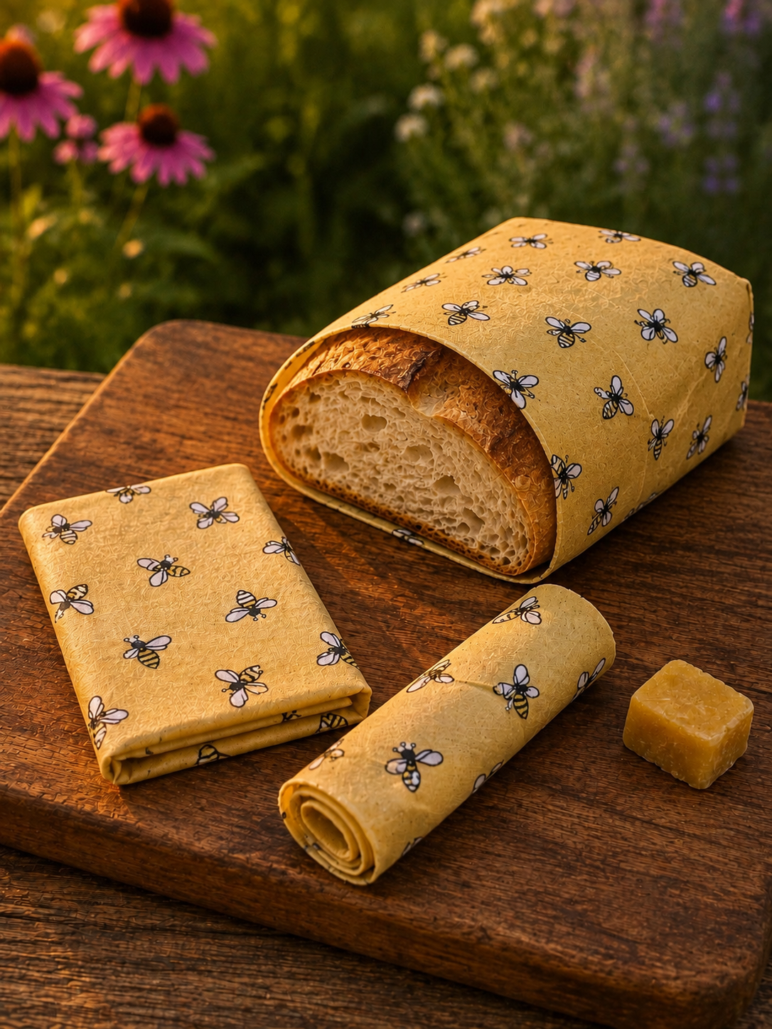 Reusable Beeswax Food Wraps (Set of 3)