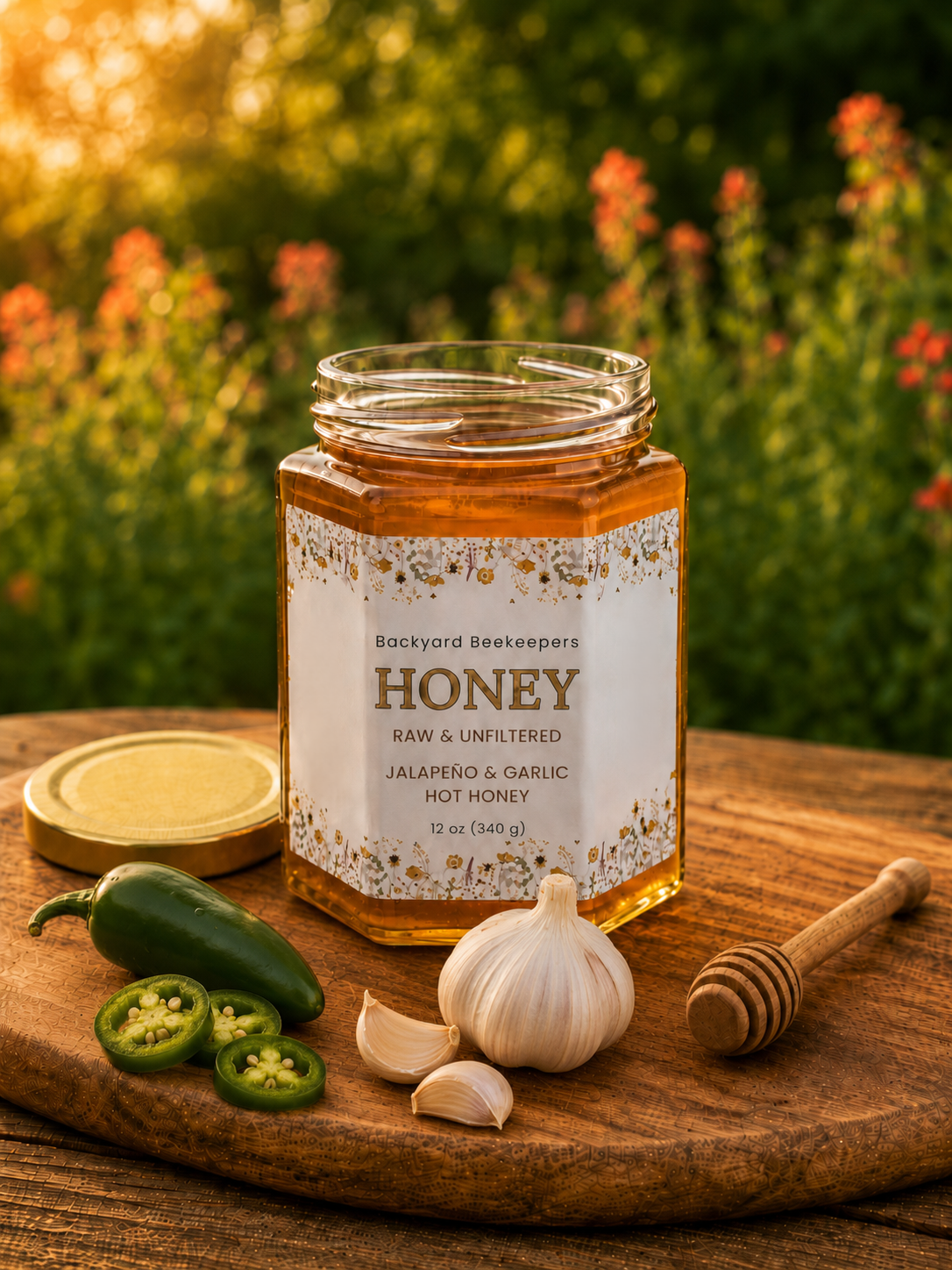 12oz Jalapeño & Garlic Hot Honey