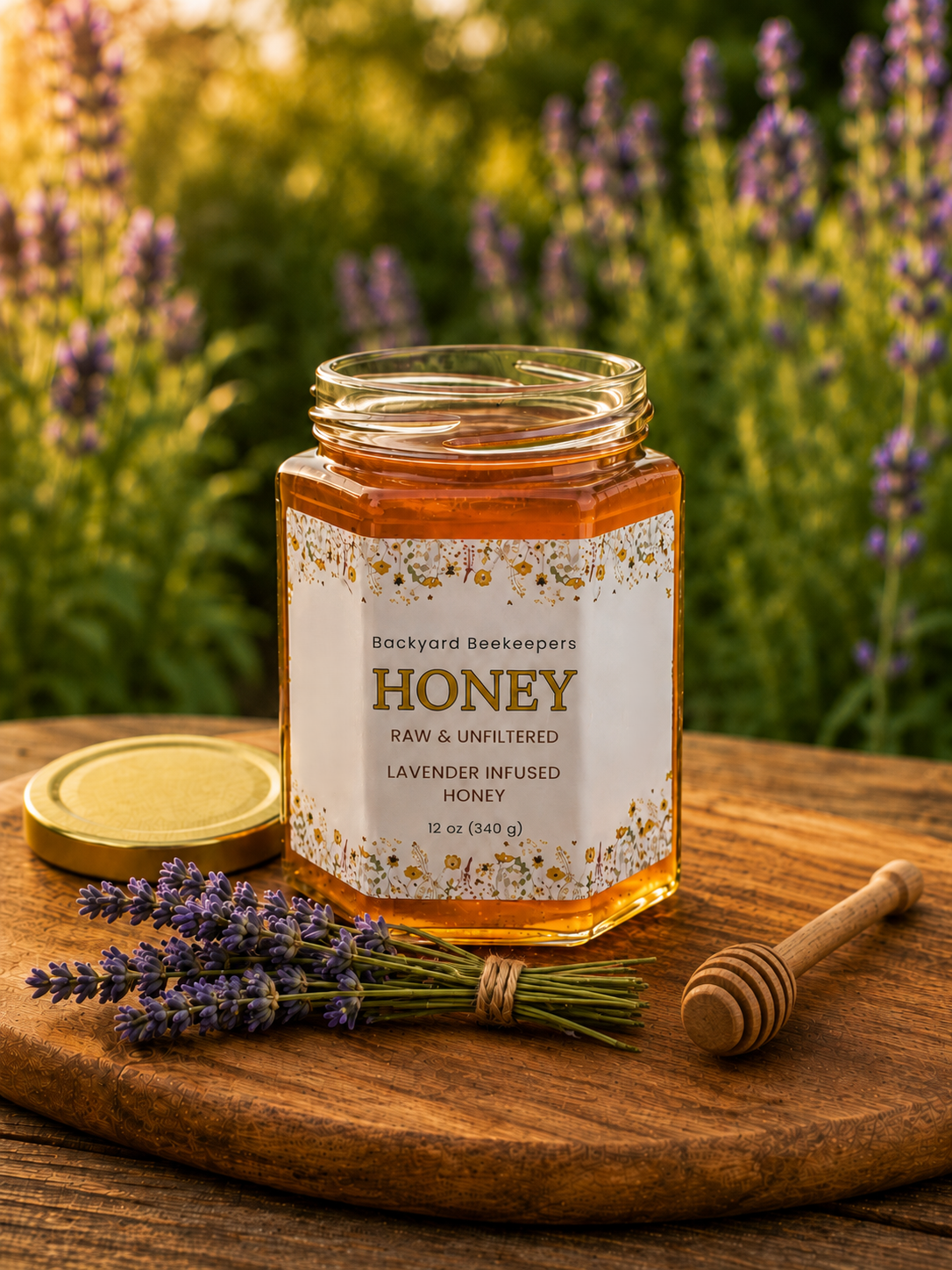 12oz Lavender Infused Honey