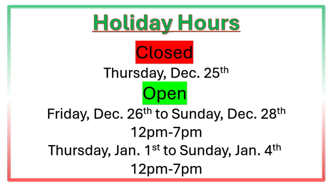 Holiday Hours