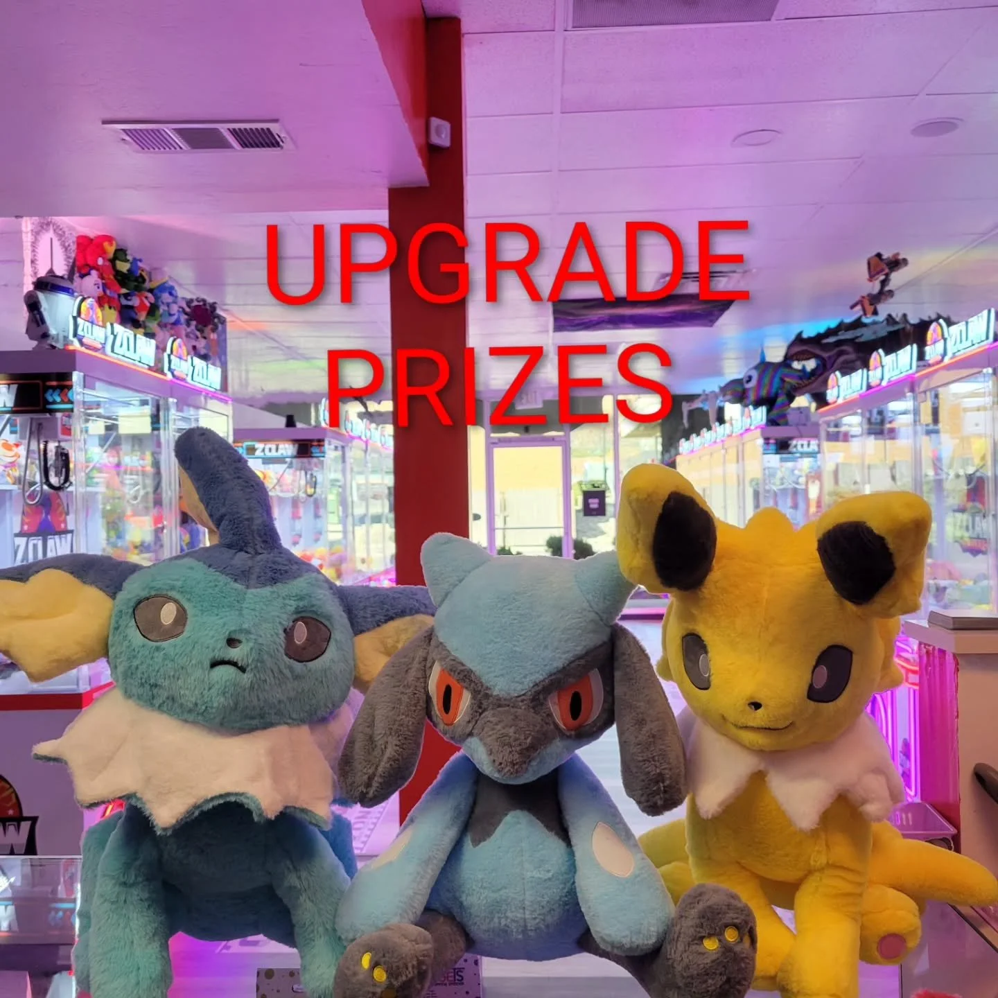 Upgrade prizes at Zclaw Arcade. Hurry in! #arcade  #sedona #campverde #plush #cottonwoodaz