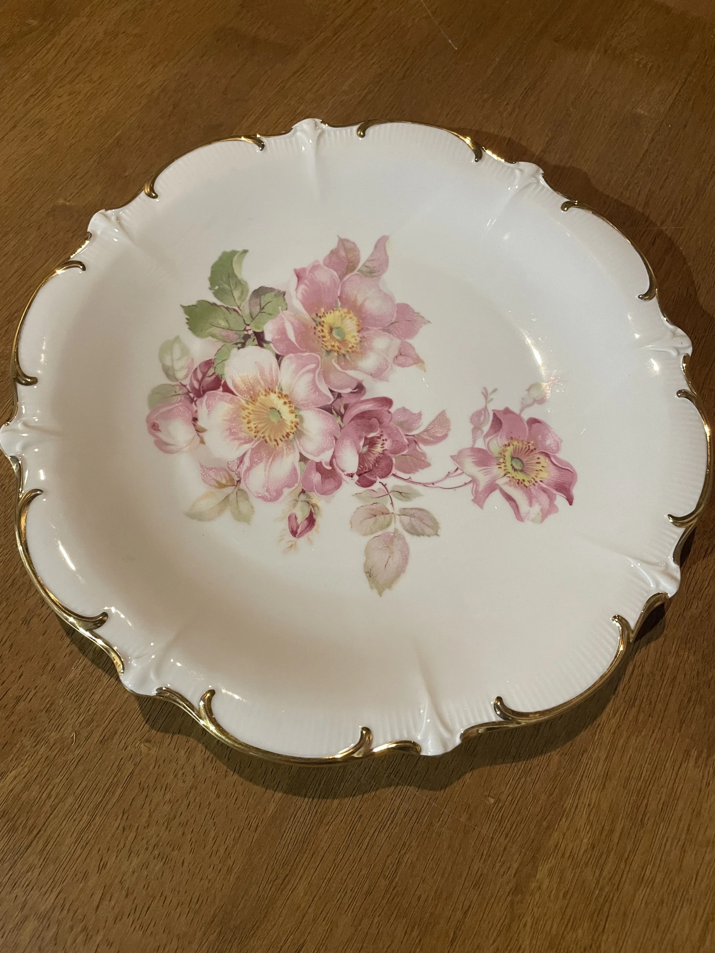 Round Floral Platter #1