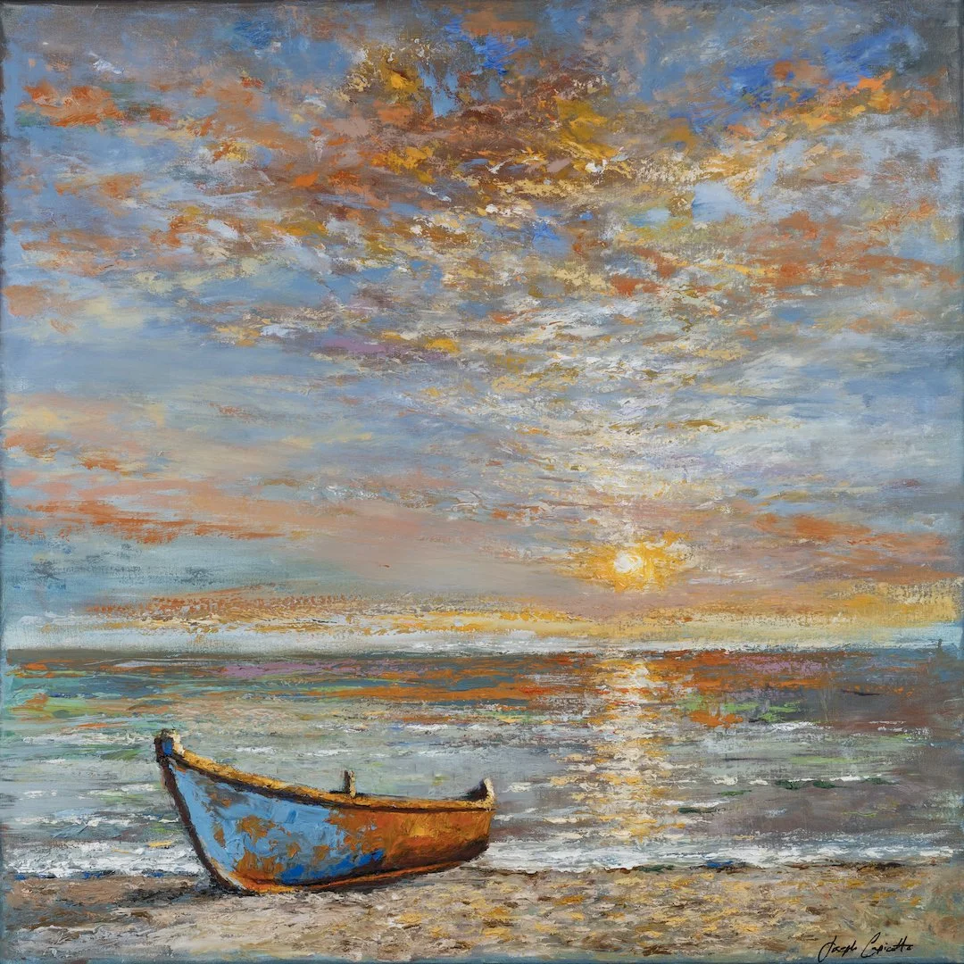 "Castaway", 36x36 inch, oil & encaustic