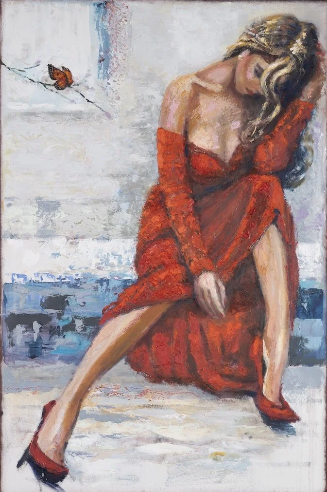 "One Day at a Time", 24x36 inch, oil & encaustic