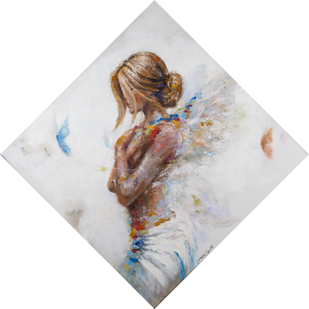 "A Girl's Best Friend", 36x36 inch, oil & encaustic